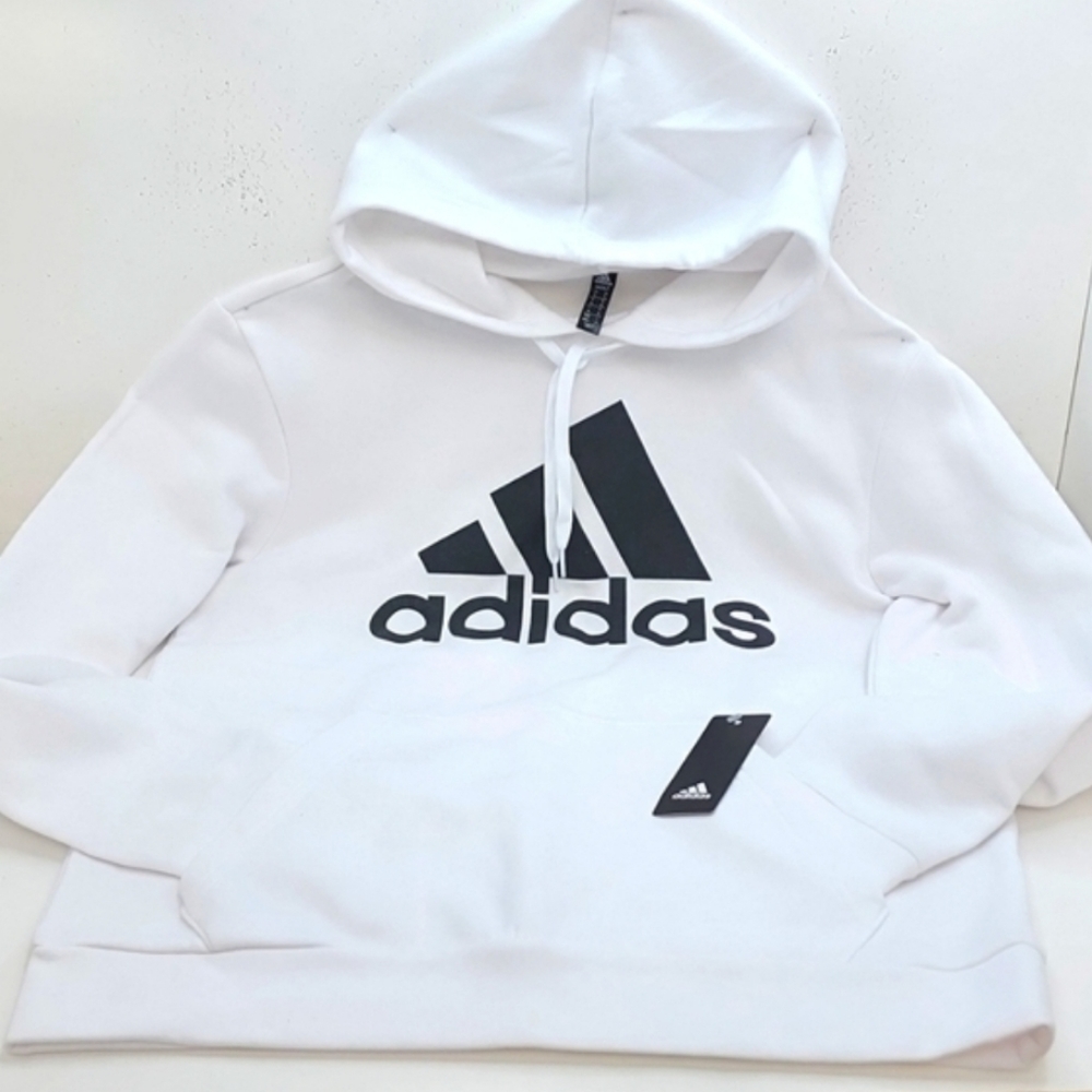 ADIDAS GOLF WHITE SWEATSHIRT WITH HOODIE